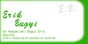 erik bugyi business card